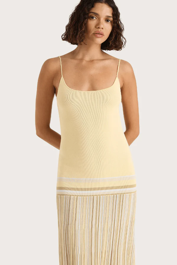 Citara Maxi Dress Butter Stripe - Image 8
