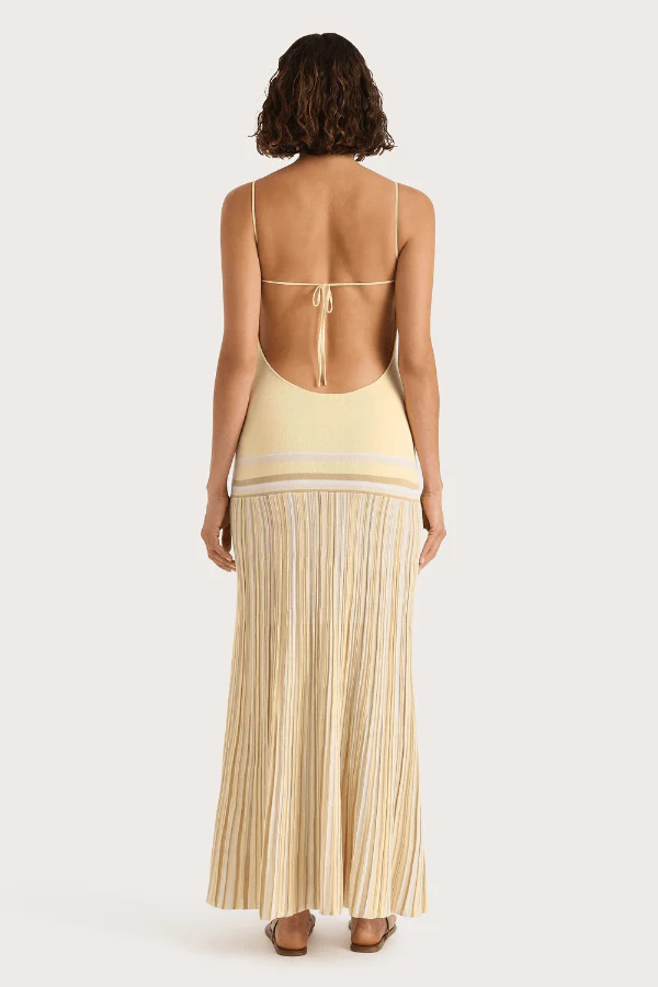Citara Maxi Dress Butter Stripe - Image 9