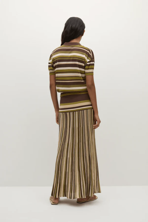 Sable Polo Shirt Espresso Pine Stripe - Image 7