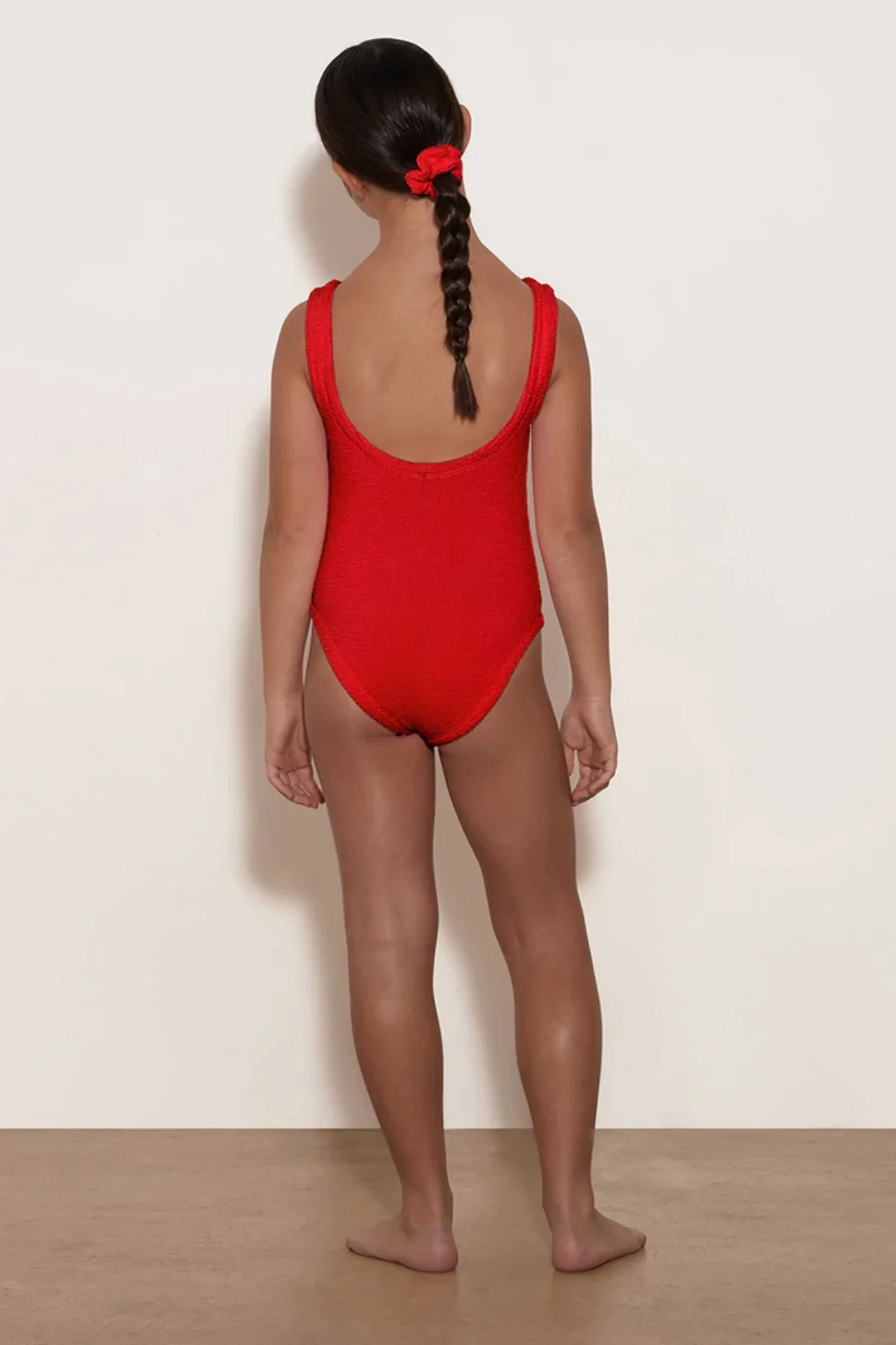 Kids 7-12 Years Old Classic Swim Red - Image 3