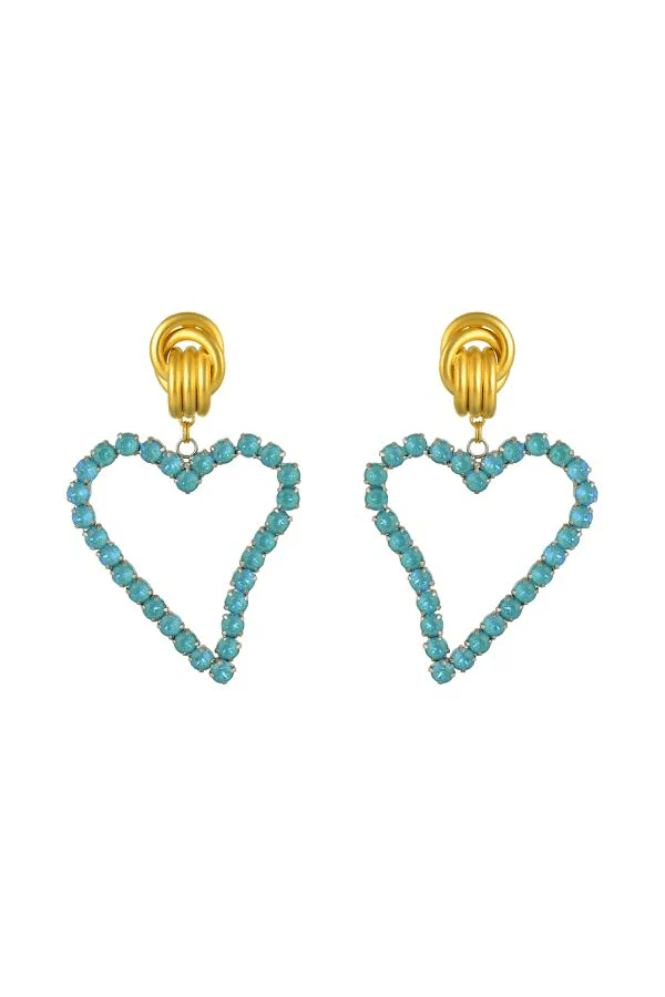 All Of My Heart Earrings Aqua