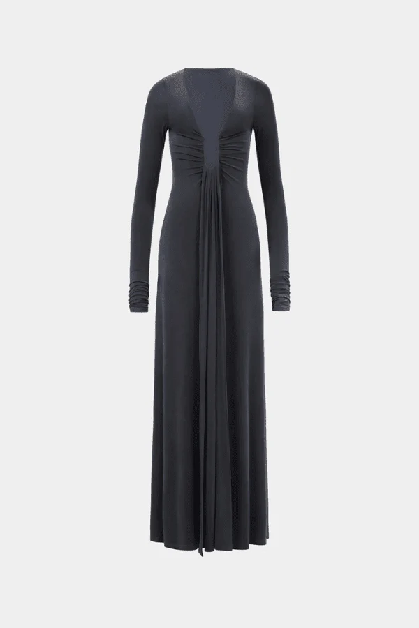 The 'Jennifer' Long Sleeve Dress Vulcan - Image 5