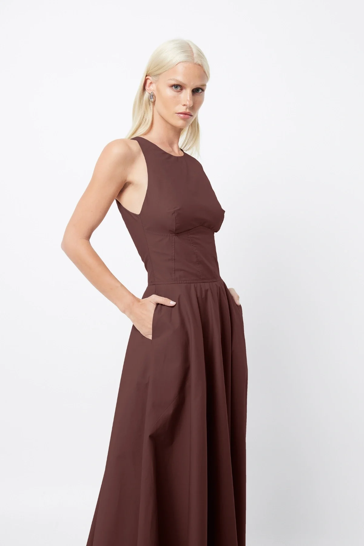 Homage Maxi Dress Chocolate - Image 2