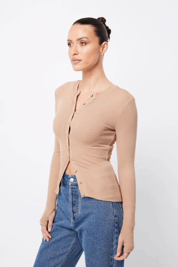 Lyon Cardigan Camel - Image 5