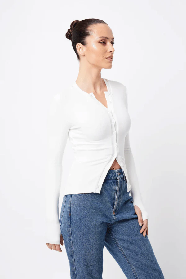Lyon Cardigan White - Image 4