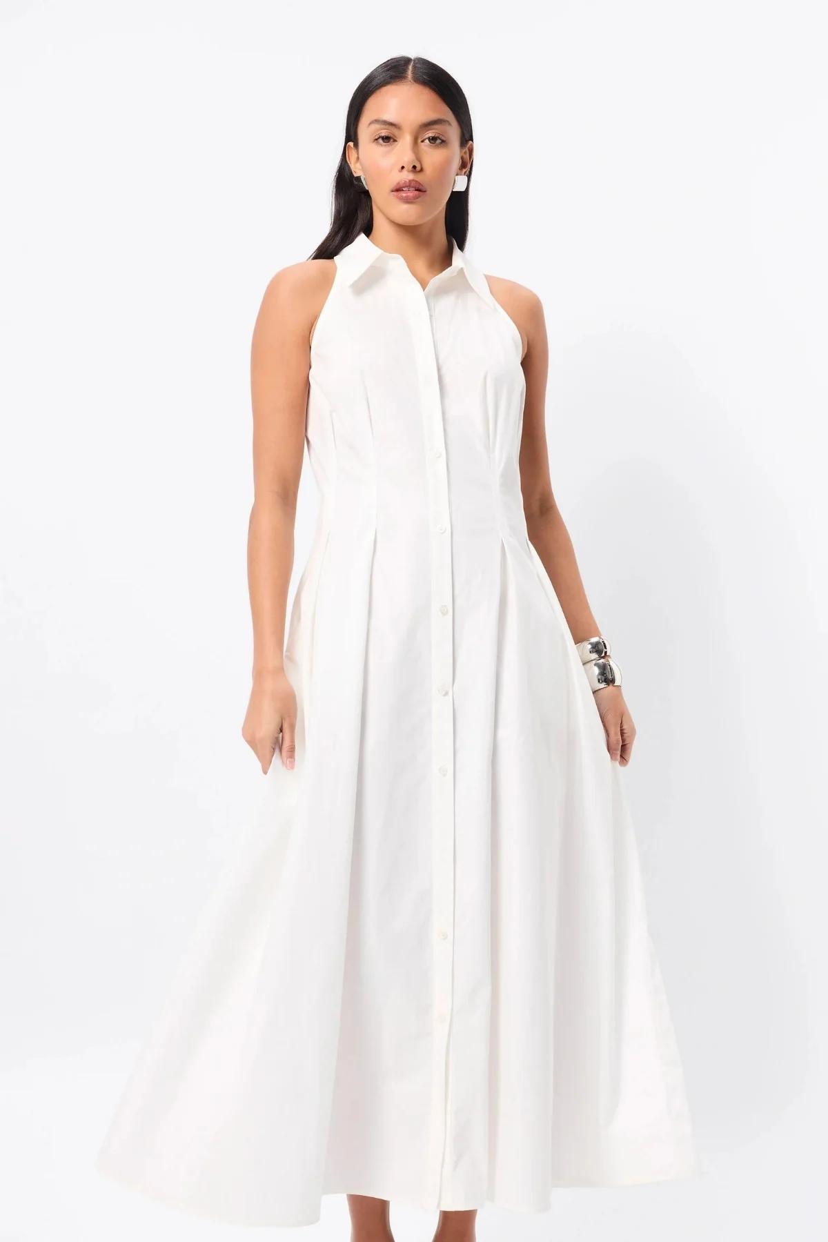 Roam Midi Dress White - Image 3