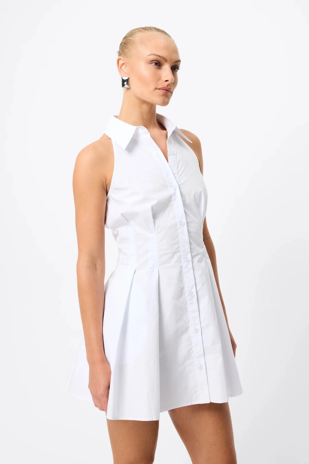 Roam Mini Dress White - Image 4