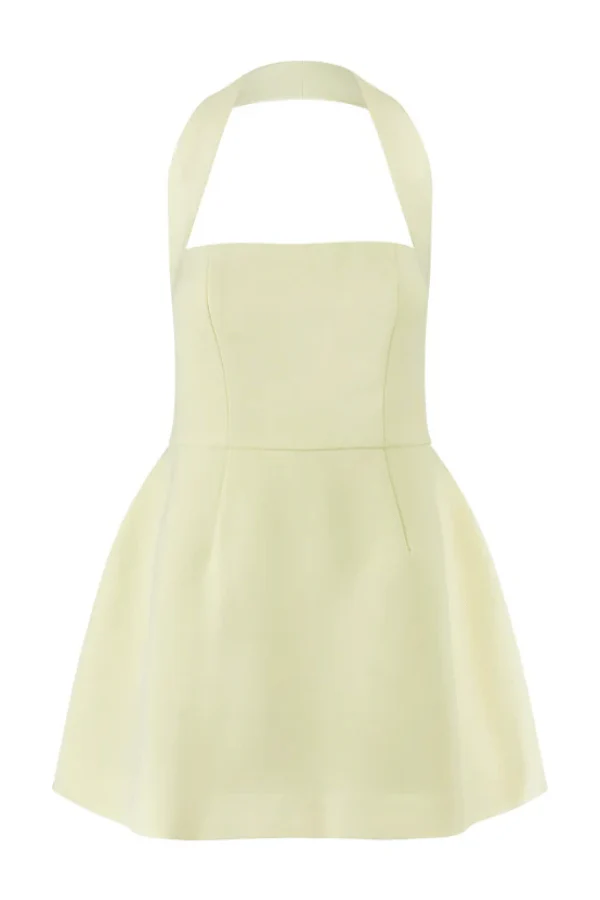 The Ultimate Muse Structured Mini Dress Lime Cream - Image 9