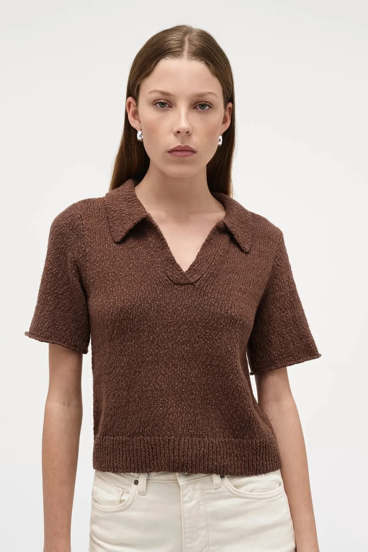 Cecil Knit Polo Espresso - Image 3