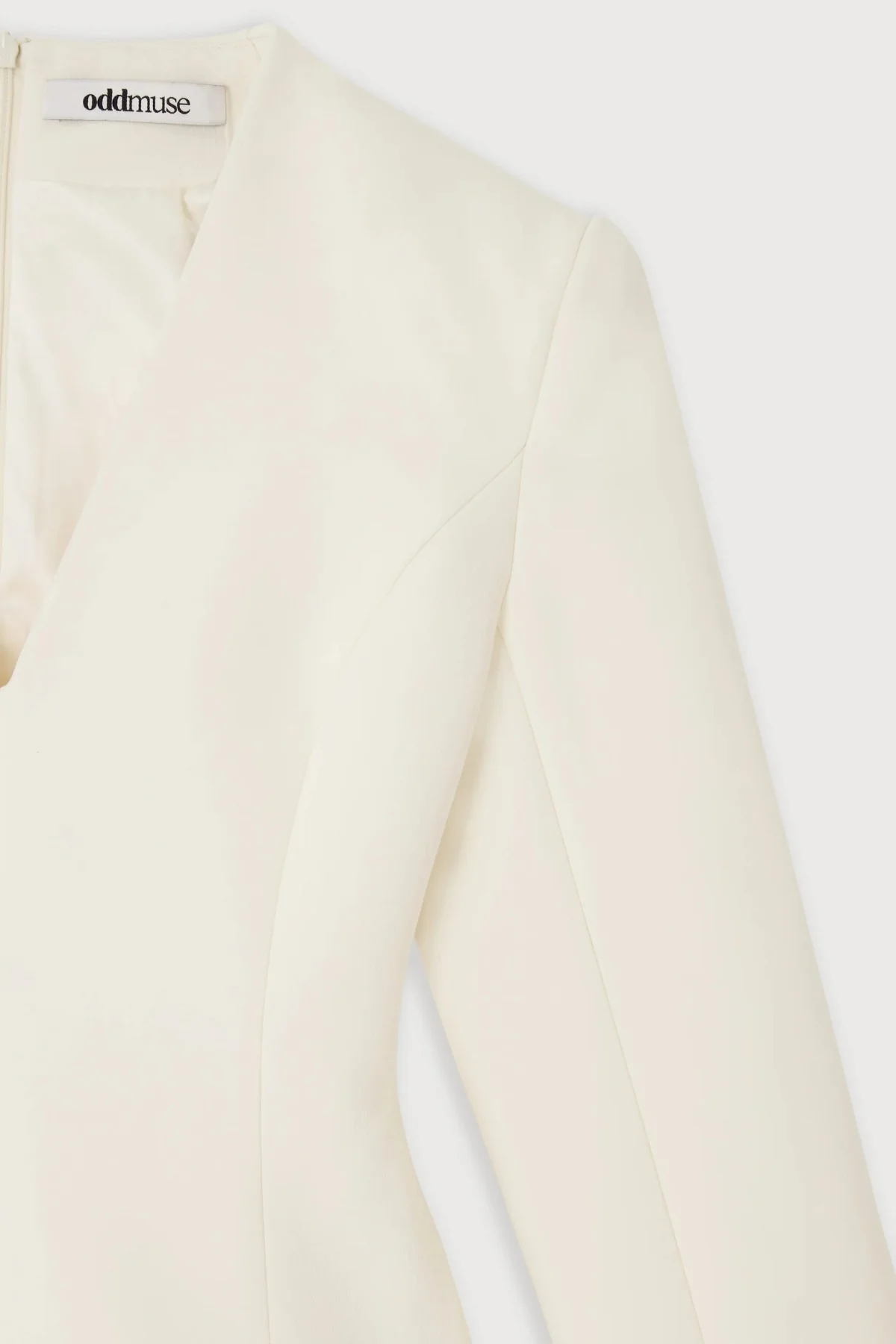 Cotton Mix Structured Top Cream - Image 6