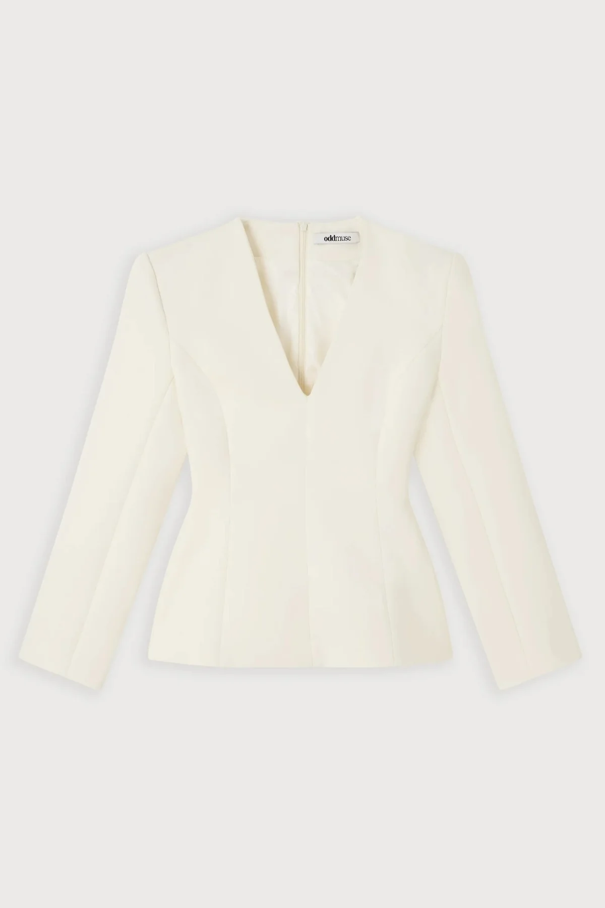 Cotton Mix Structured Top Cream - Image 7