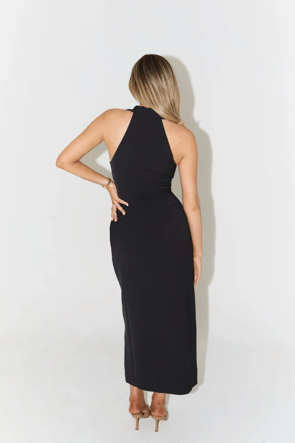 The Ultimate Muse Collar Maxi Dress Black - Image 6
