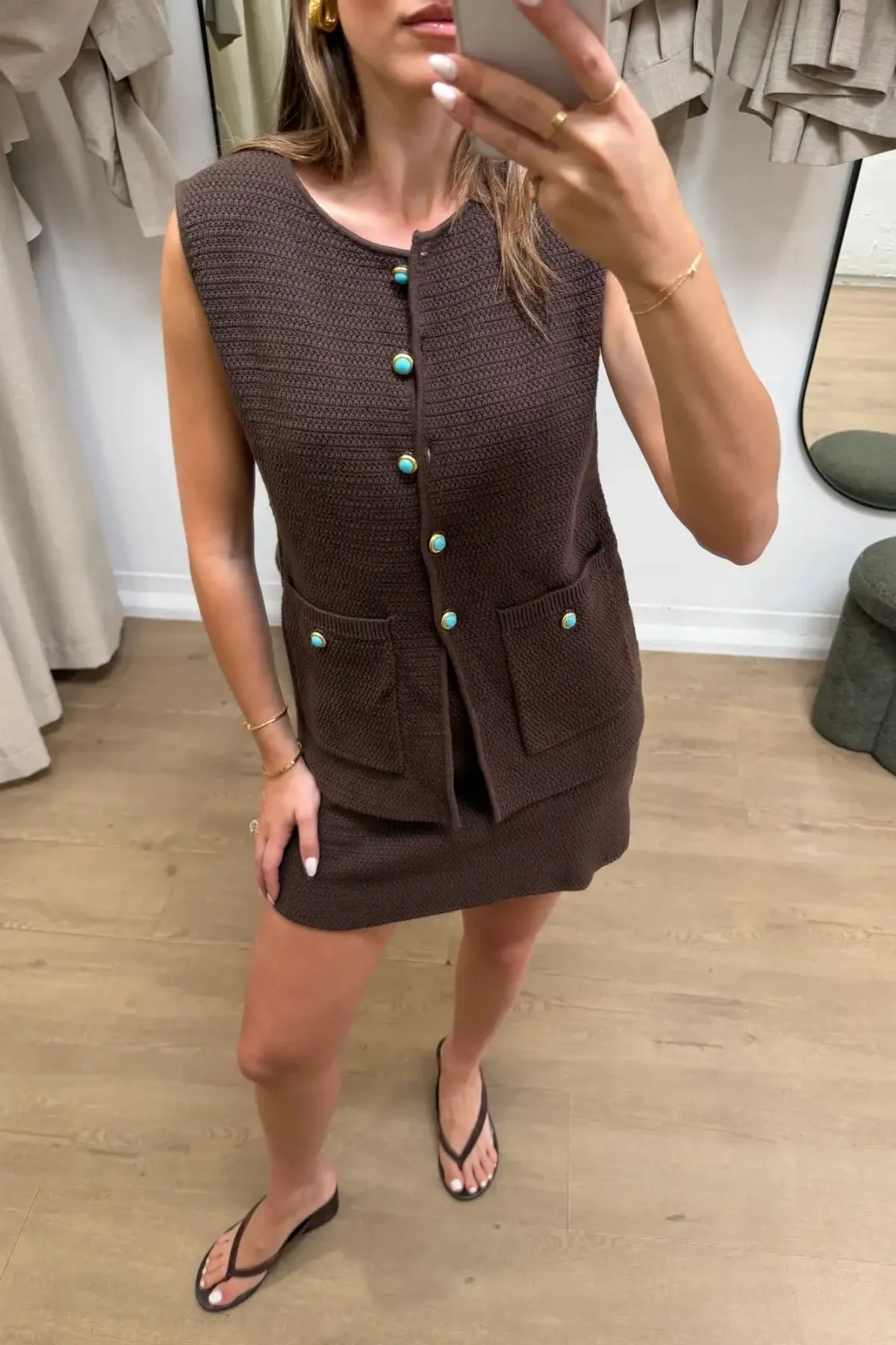 Helena Gilet Chocolate