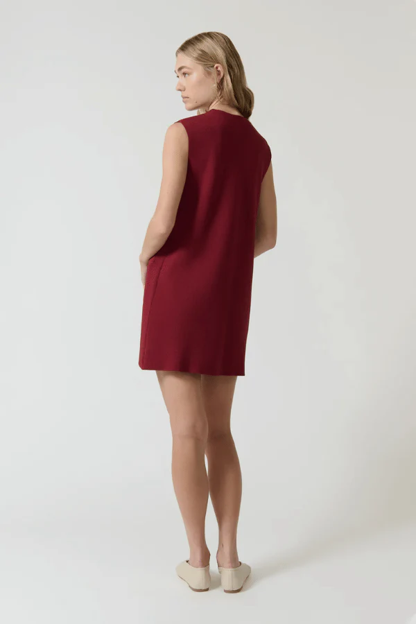 Nanda Dress Burgundy - Image 3