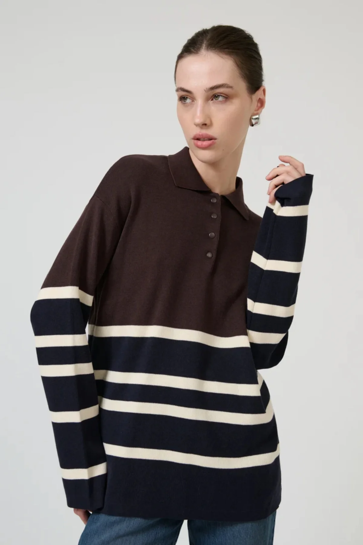 New Aroa Top Chocolate Stripe - Image 4
