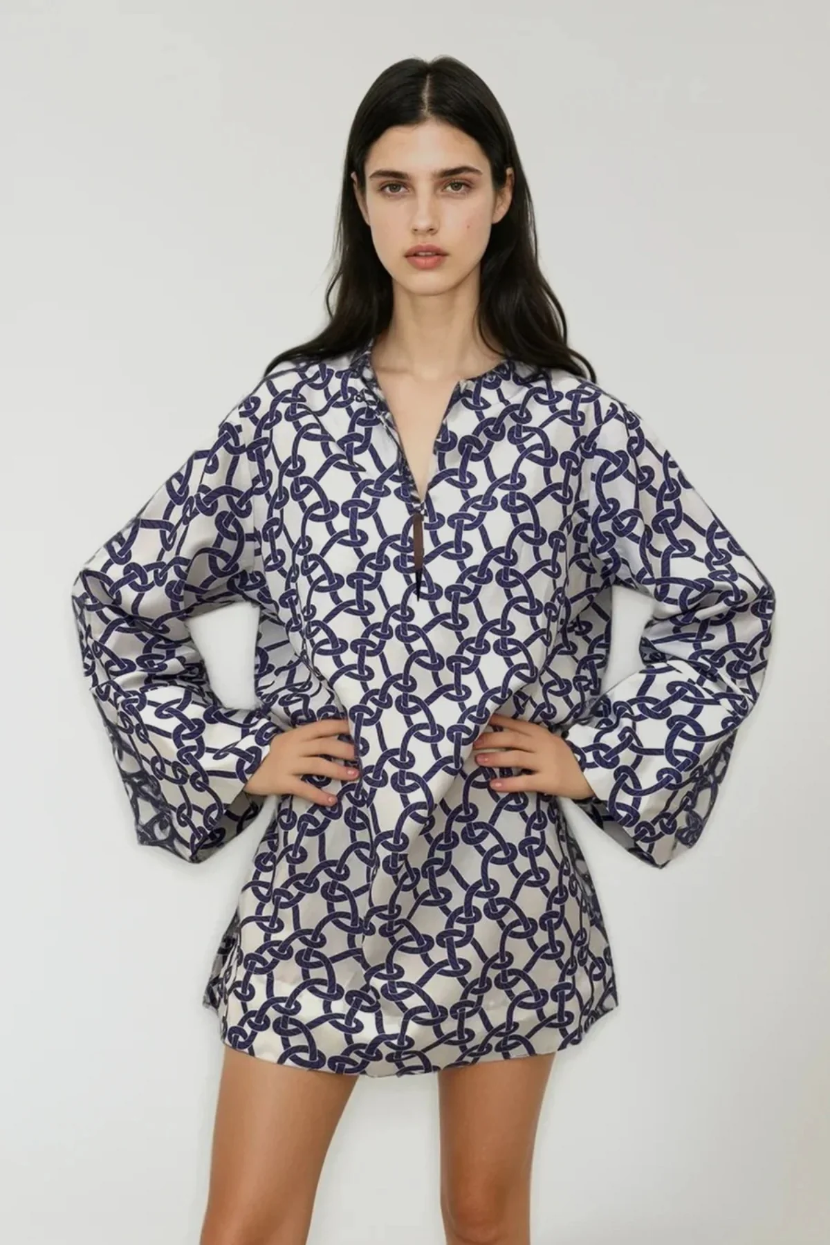 Valeria Tunic Navy Link - Image 2
