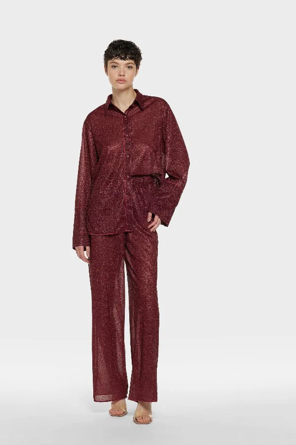 Lumiere Pants Burgundy - Image 3