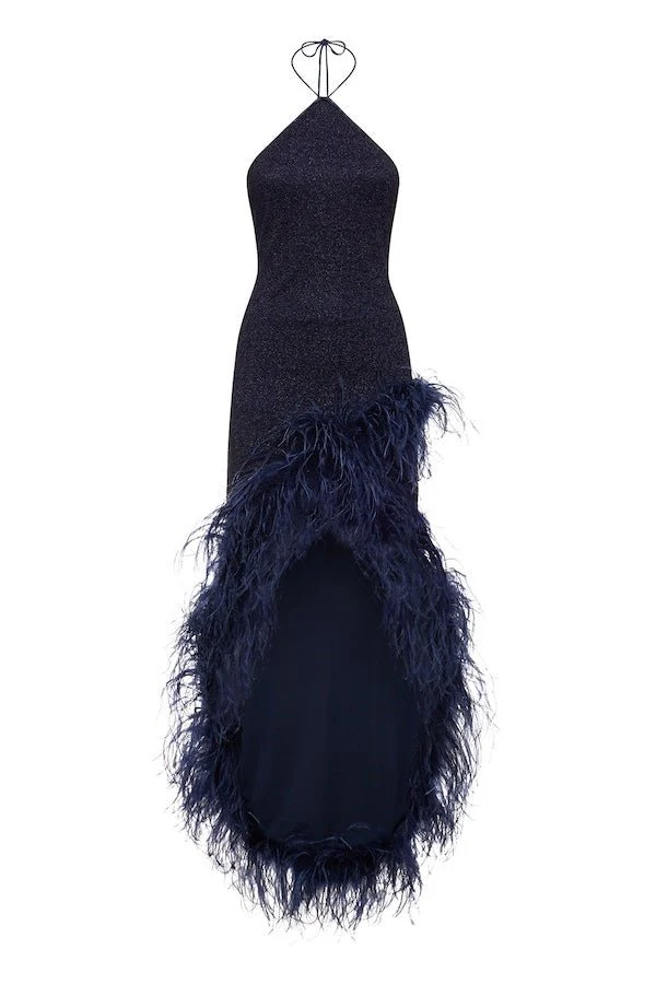 Lumiere Plumage Tulip Dress Night Blue - Image 3
