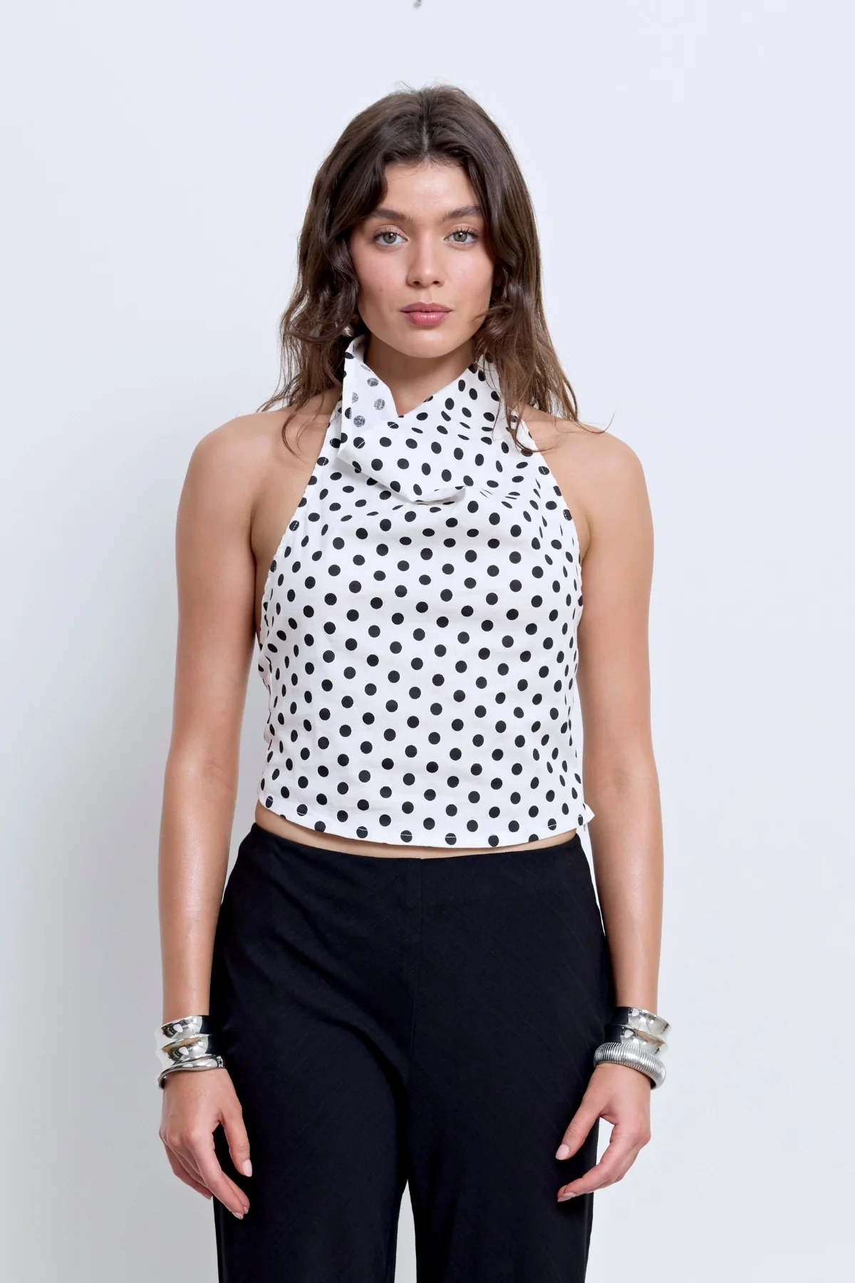 Hallie Backless Top Polka Dot - Image 3