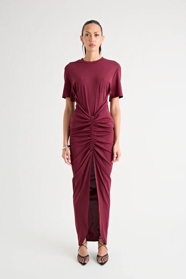 Niko Maxi Dress Burgundy