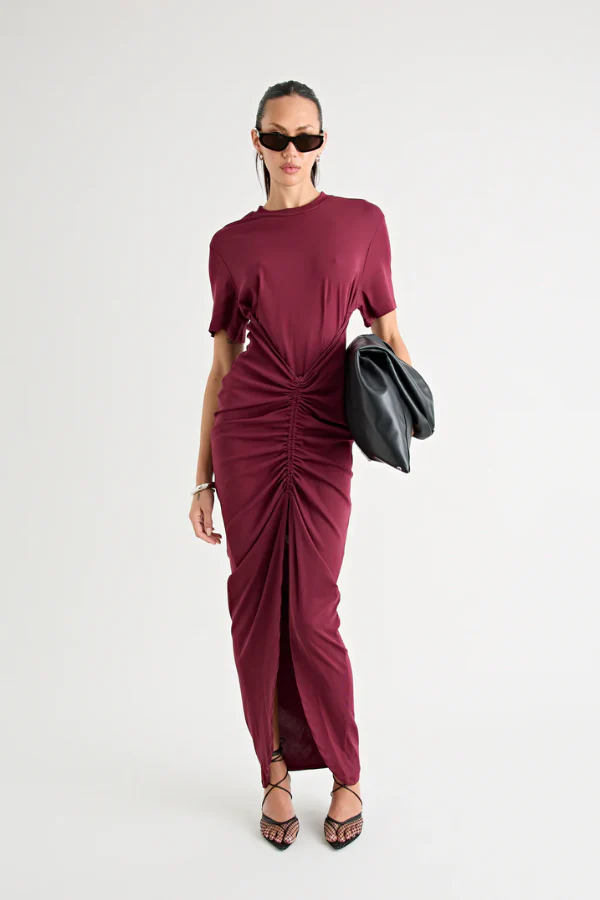 Niko Maxi Dress Burgundy - Image 2