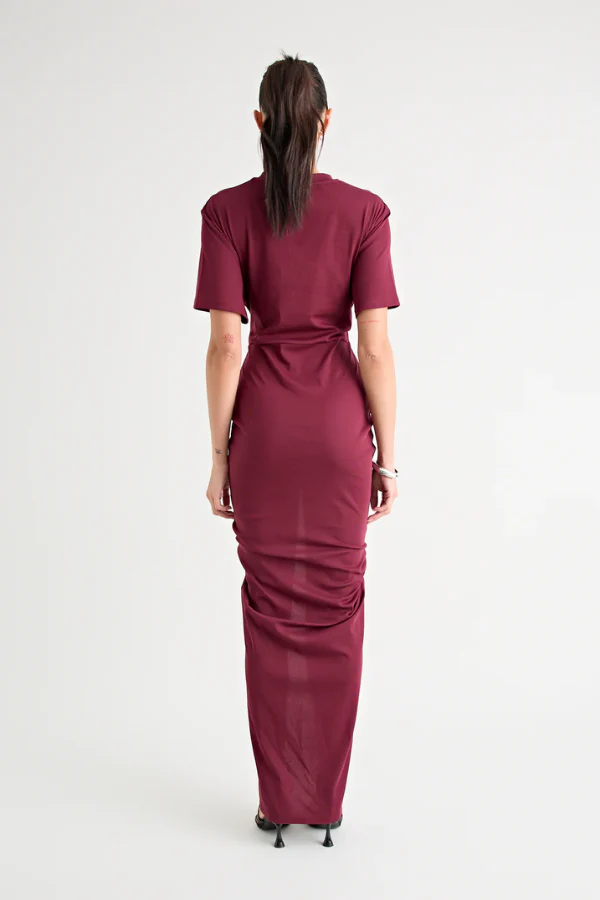 Niko Maxi Dress Burgundy - Image 6
