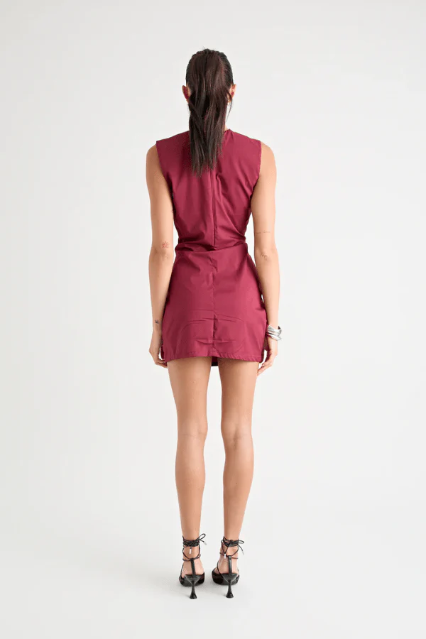 Salma Mini Dress New Wine - Image 4