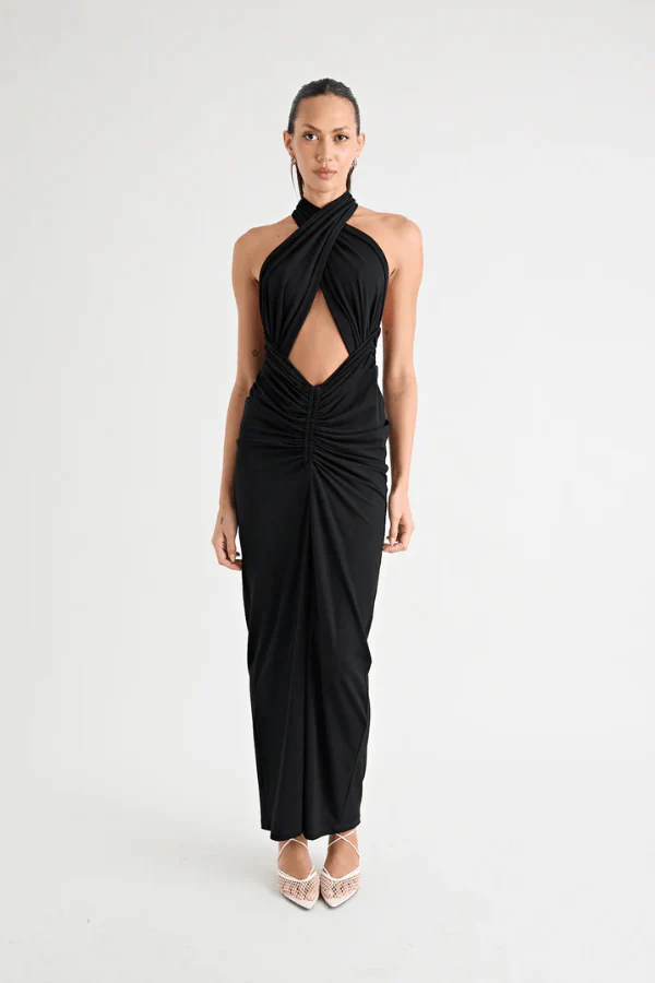 Victoria Maxi Dress Black - Image 11