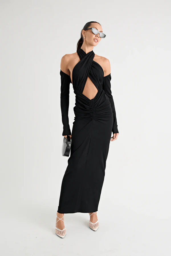 Victoria Maxi Dress Black - Image 12
