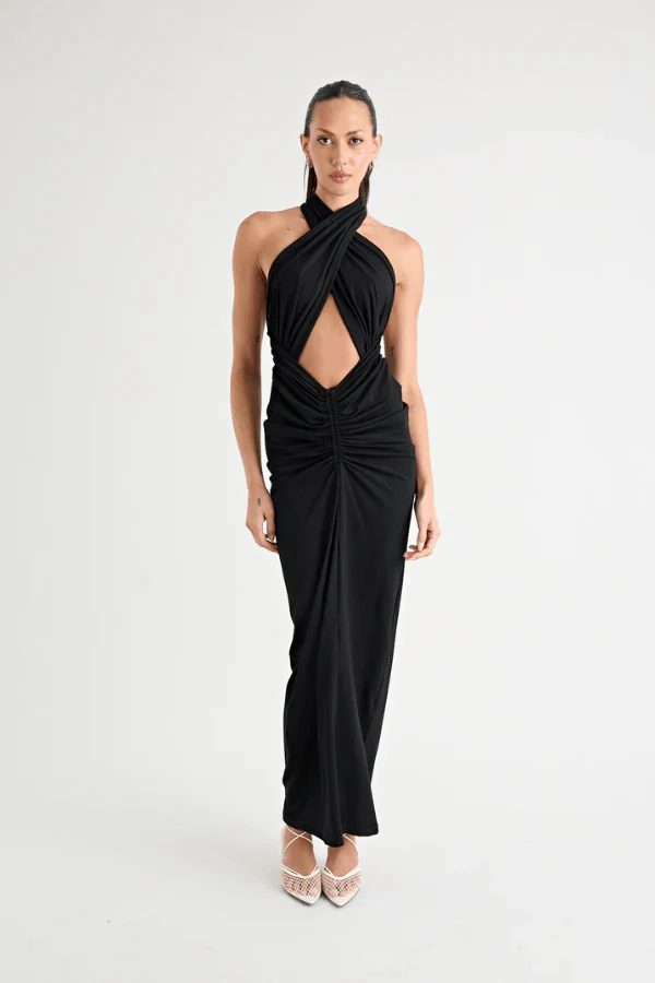 Victoria Maxi Dress Black - Image 13