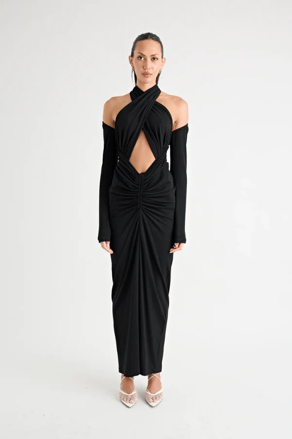 Victoria Maxi Dress Black - Image 8