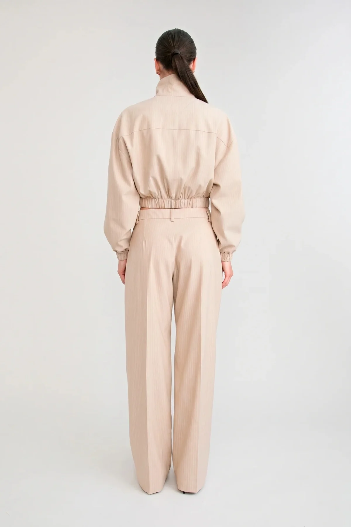 Zena Bomber Jacket Beige - Image 4