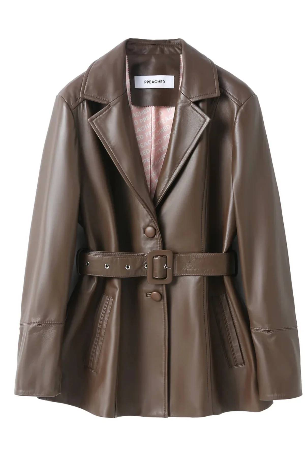 Betty Leather Jacket Chocolate - Image 5