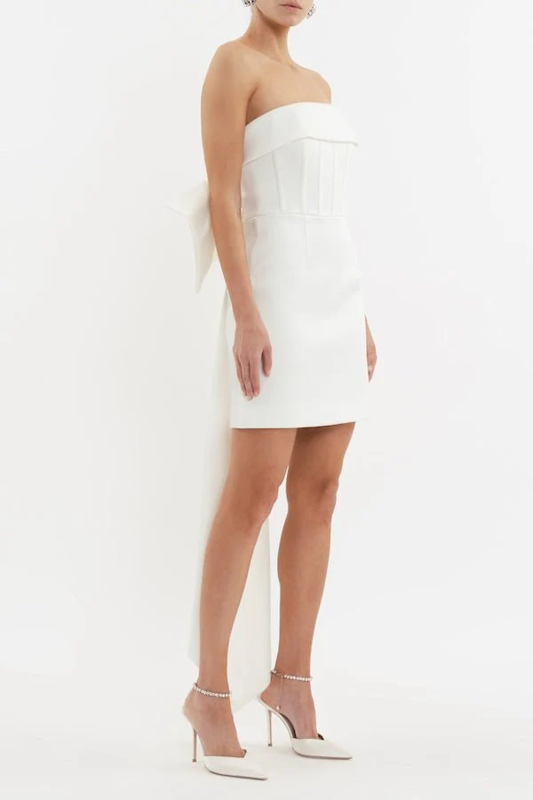 Lia Strapless Mini Dress Ivory - Image 4