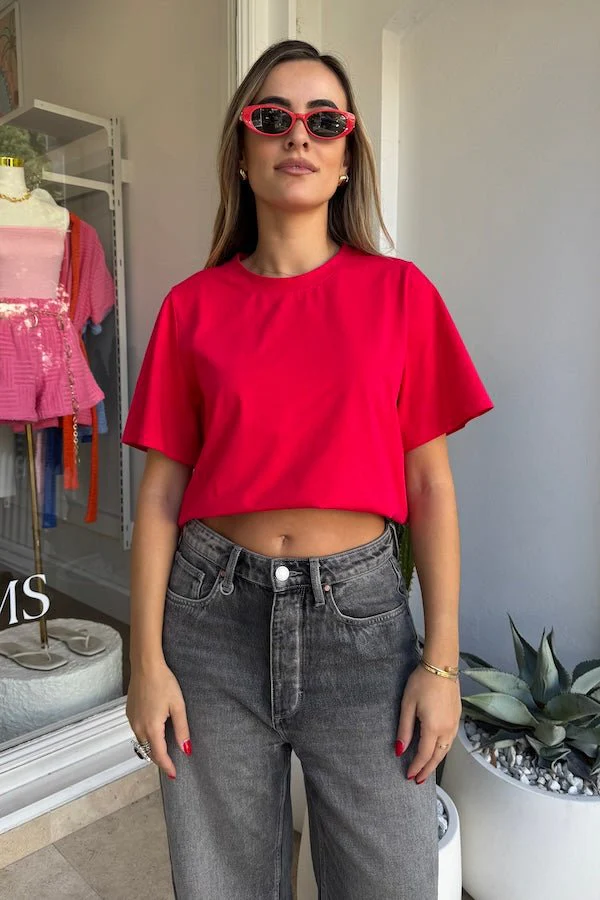 Boyfriend Tee Red - Image 5