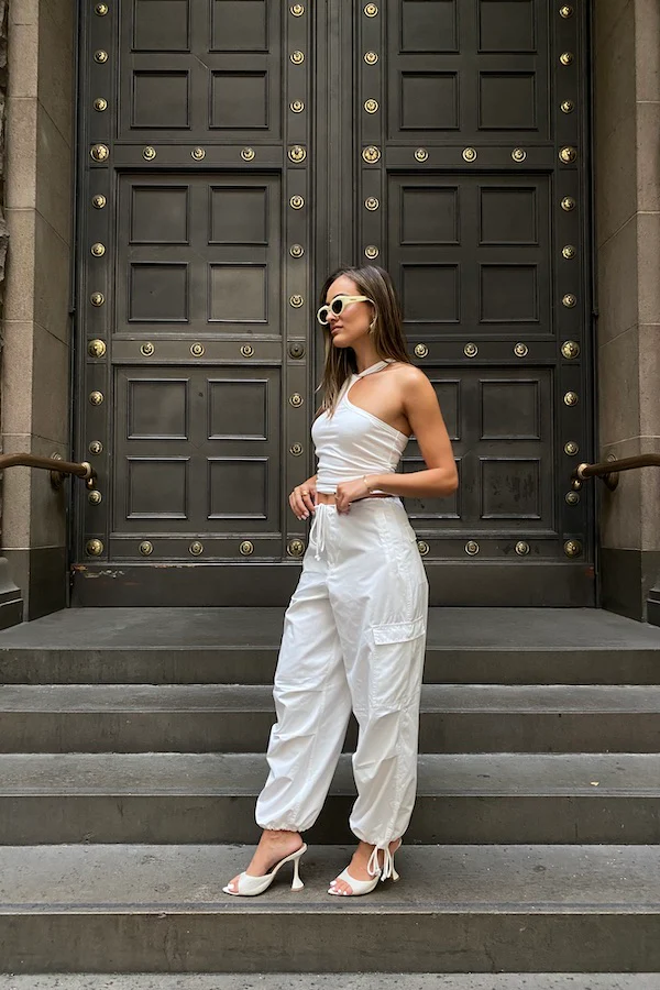 Cargo Link Pants White - Image 10