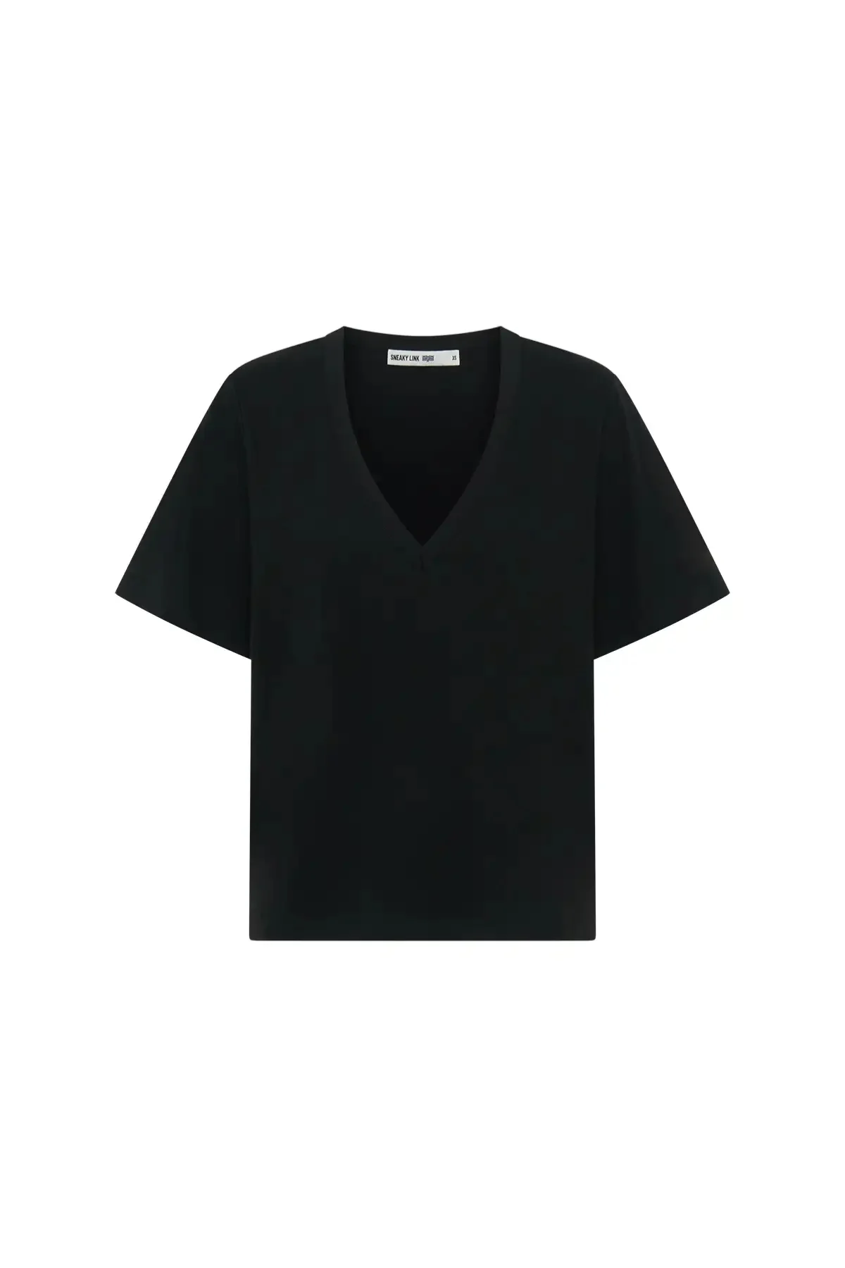 Carter V Neck Tee Black - Image 7