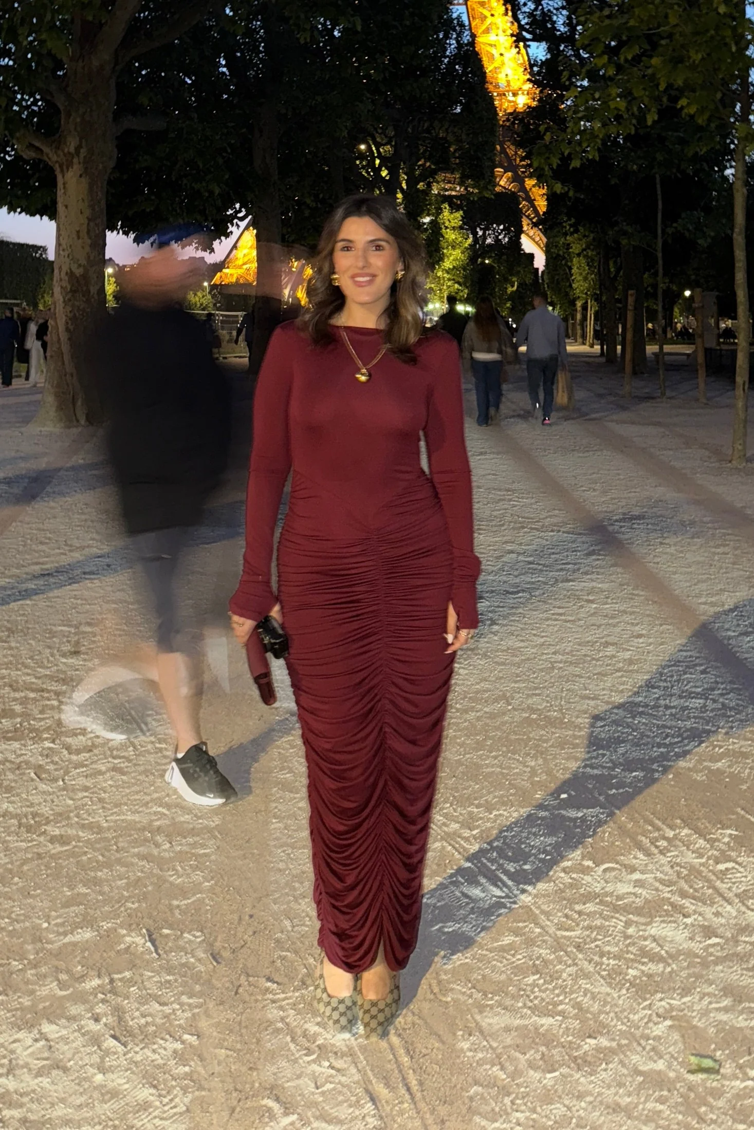 Caterina Midi Dress Burgundy - Image 10