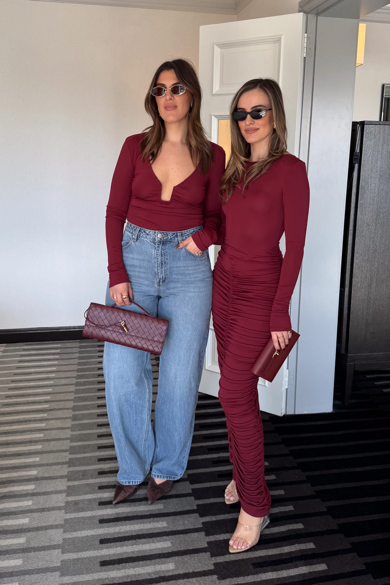 Caterina Midi Dress Burgundy - Image 6