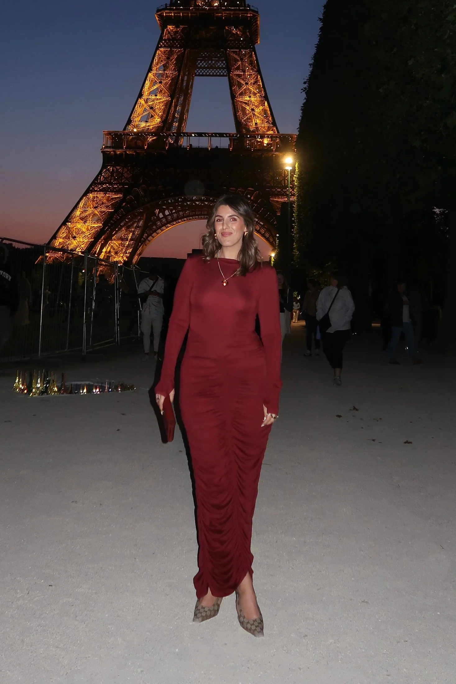 Caterina Midi Dress Burgundy - Image 7