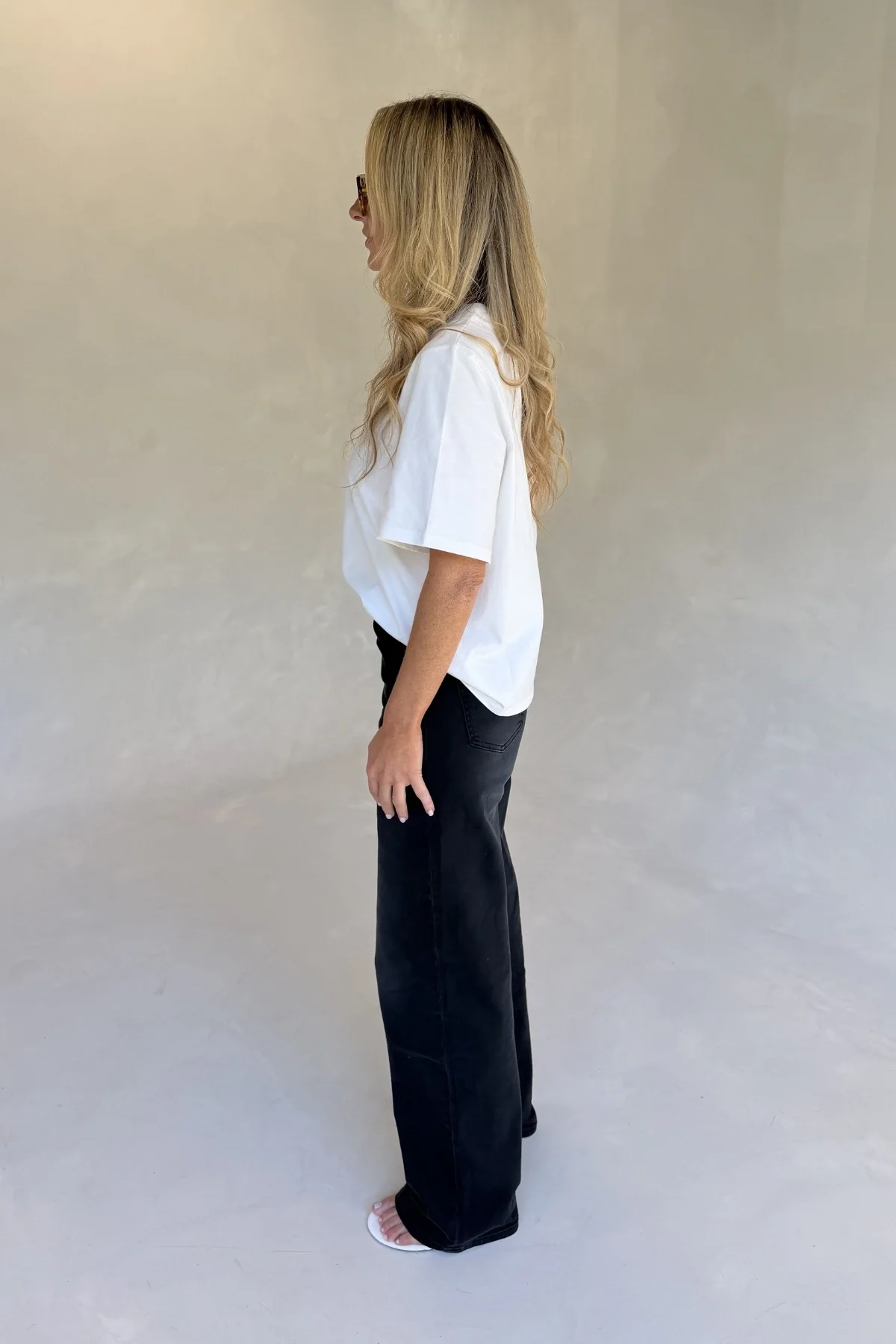 Celine High Rise Stretch Jean Black Wash - Image 8