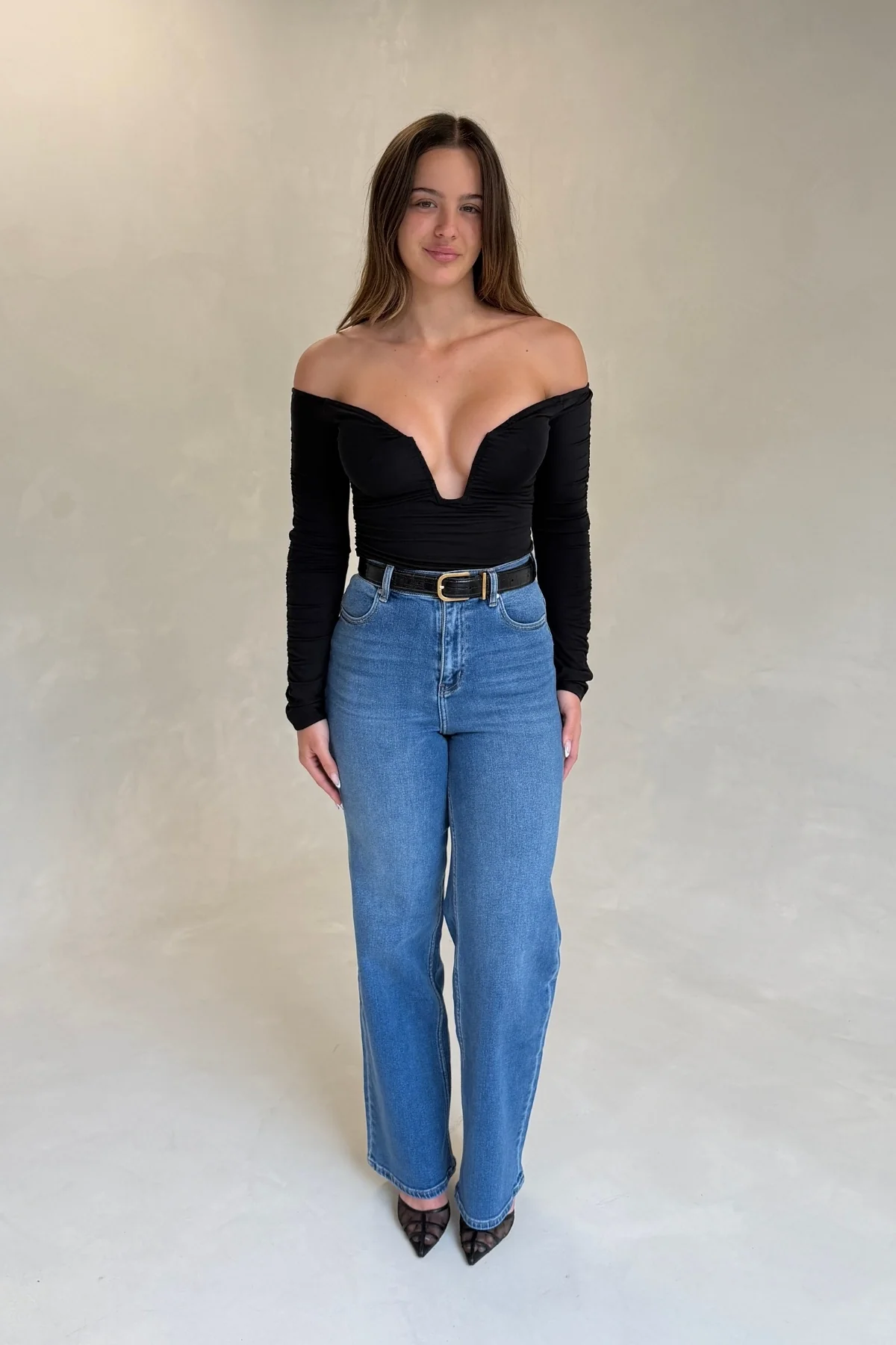 Celine High Rise Stretch Jean Indigo - Image 5