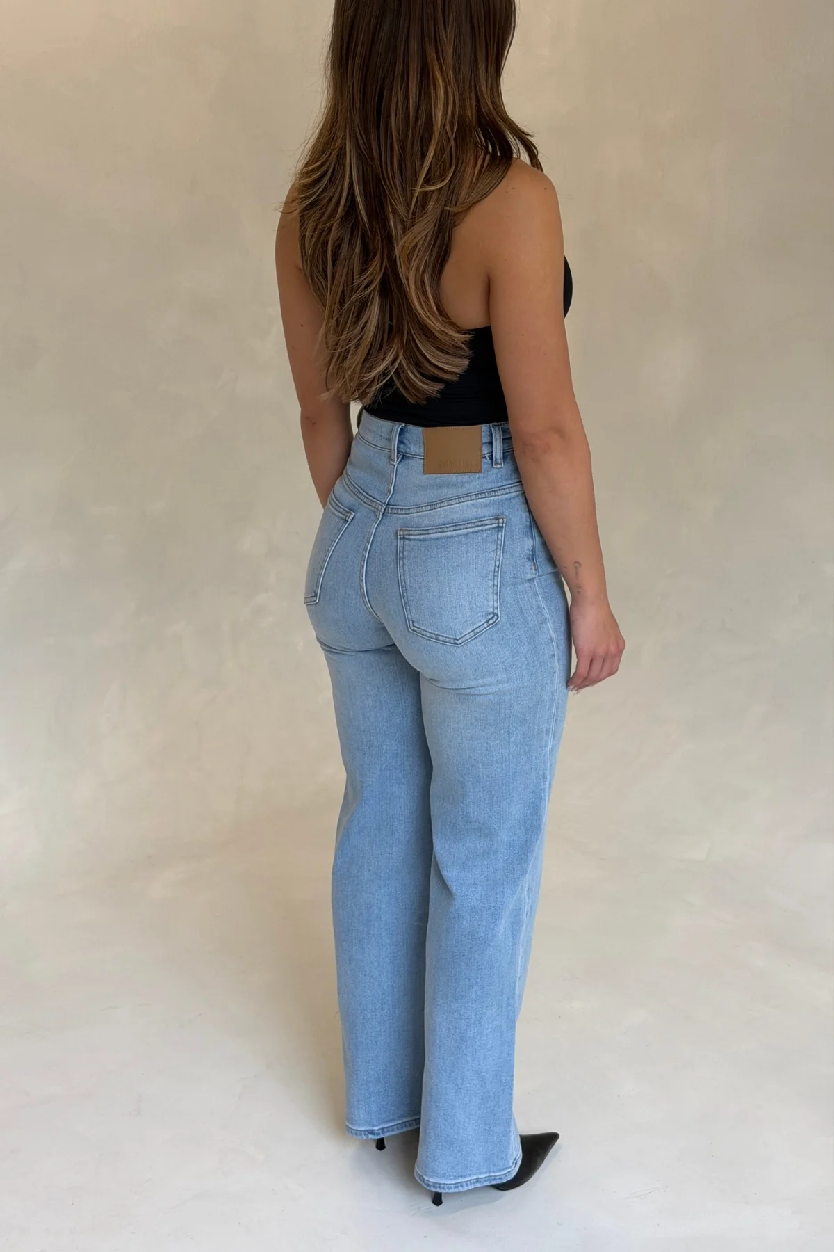 Celine High Rise Stretch Jean Light Blue - Image 3