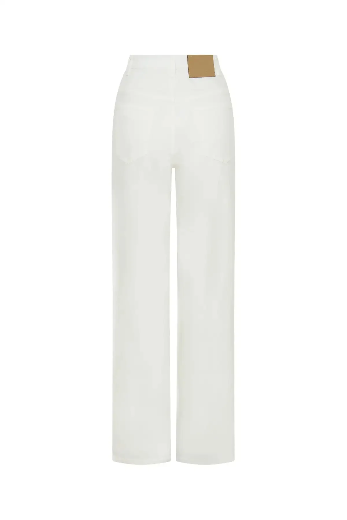 Celine High Rise Stretch Jean White - Image 12