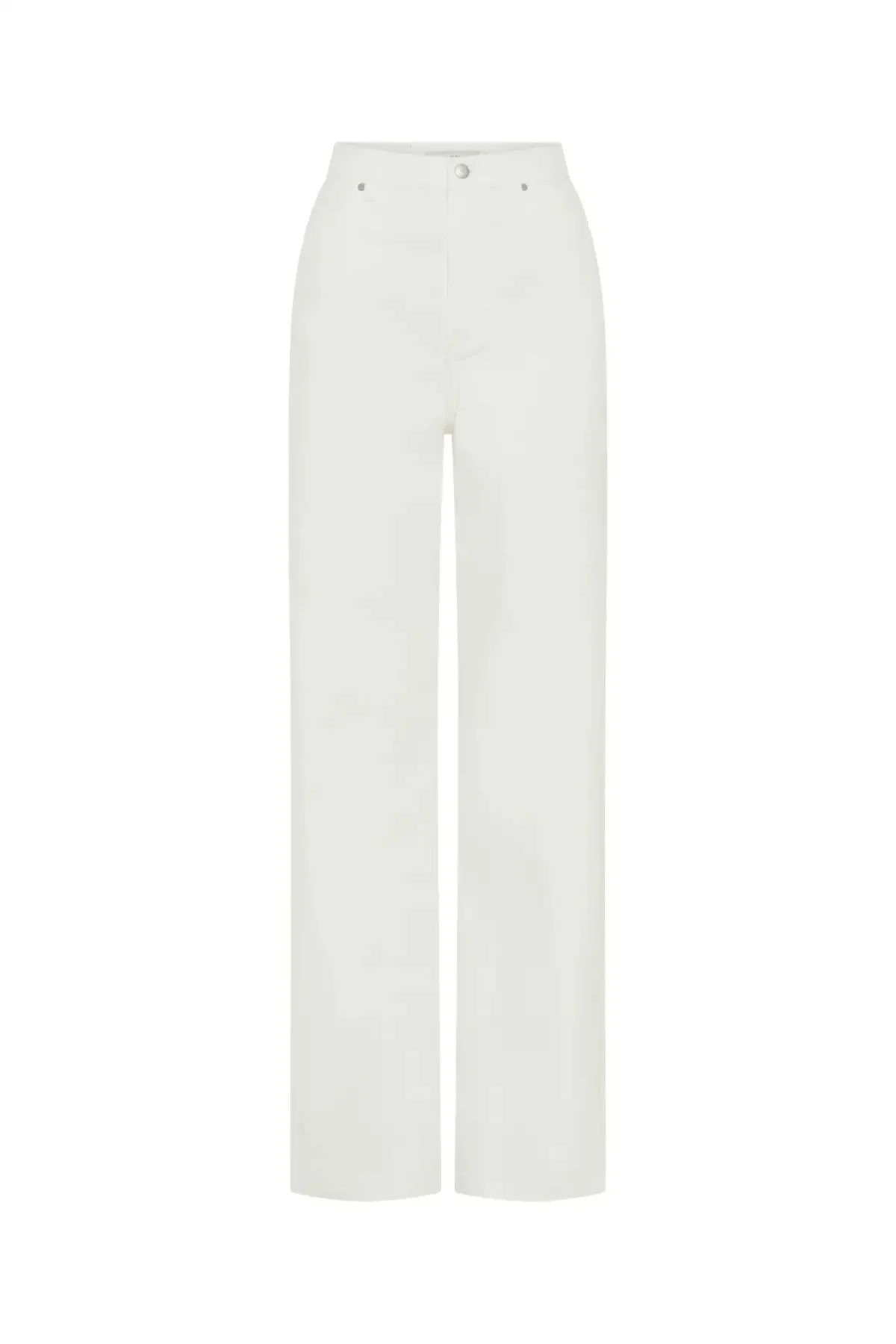 Celine High Rise Stretch Jean White - Image 7