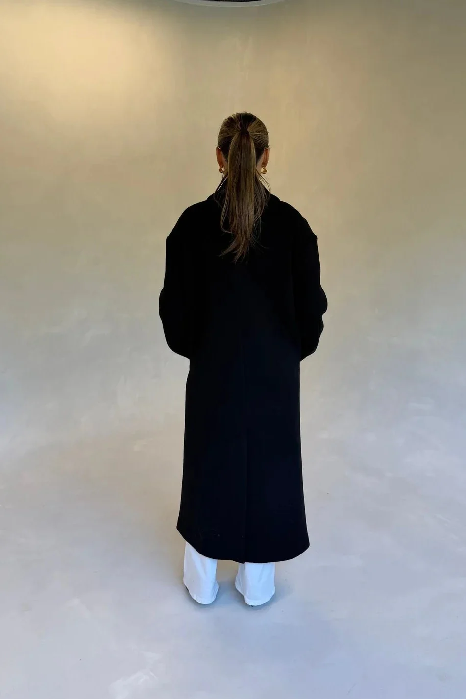 Double Breasted Coat Black - Image 7