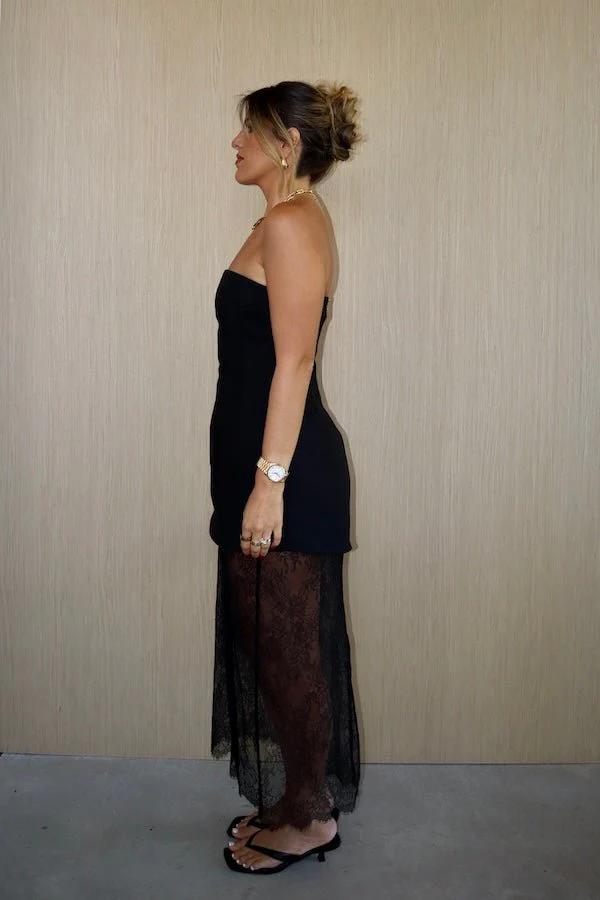 Elena Mini Dress Black - Image 6