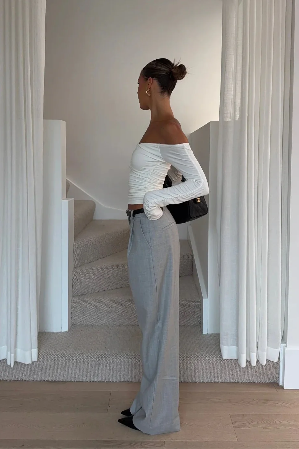 Ella Squire Off Shoulder Top White - Image 12