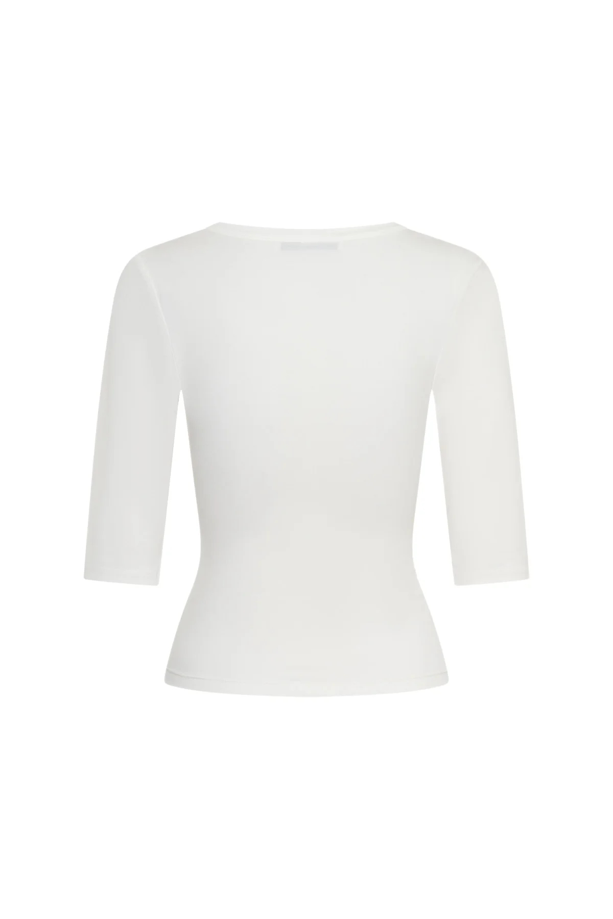Jaz 3/4 Sleeve V Neck Jersey Top White - Image 7