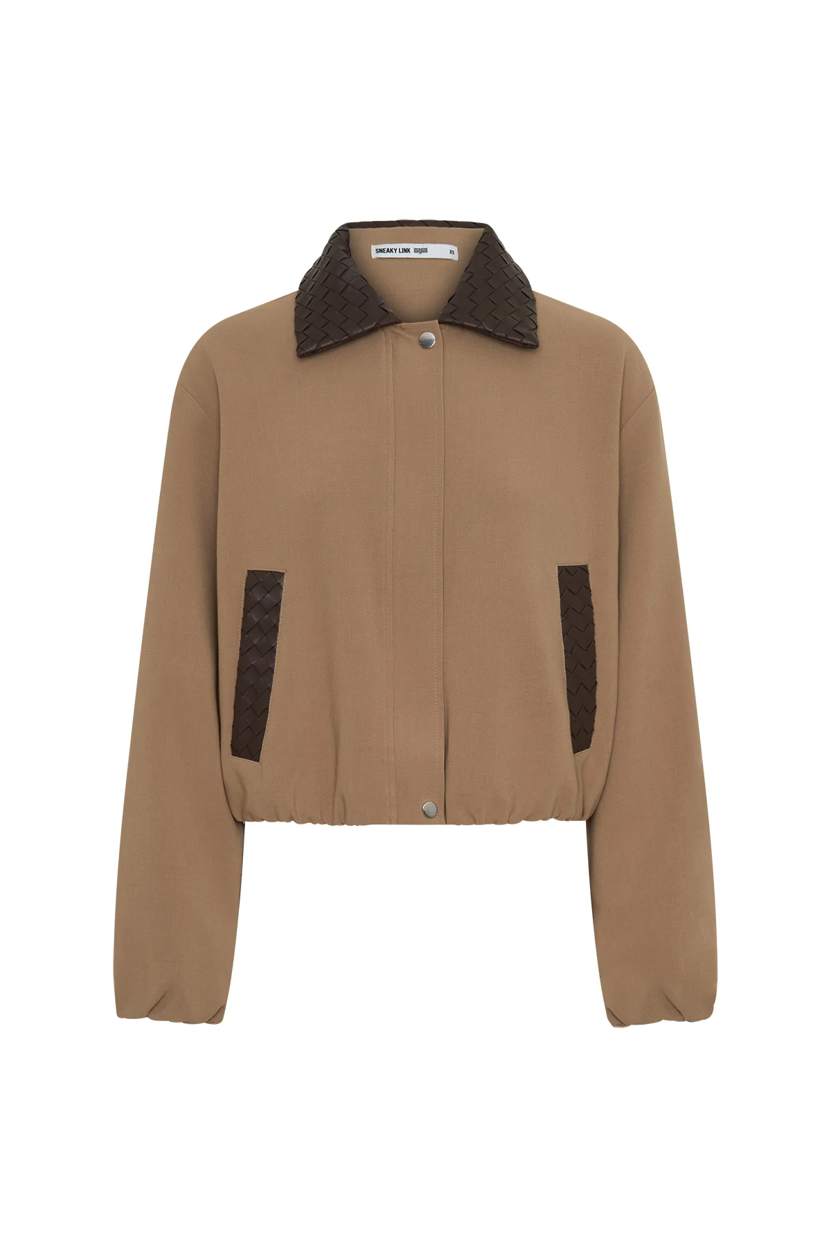 Jaz Braided Collar Jacket Tan/Choc - Image 3